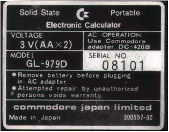 GL-979D label